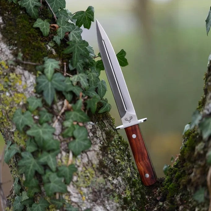 Dague de chasse L'Épine dans son étui cuir traditionnel - Dufour France