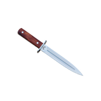 Manche en RoseWood et garde inox de la dague de chasse L'Épine