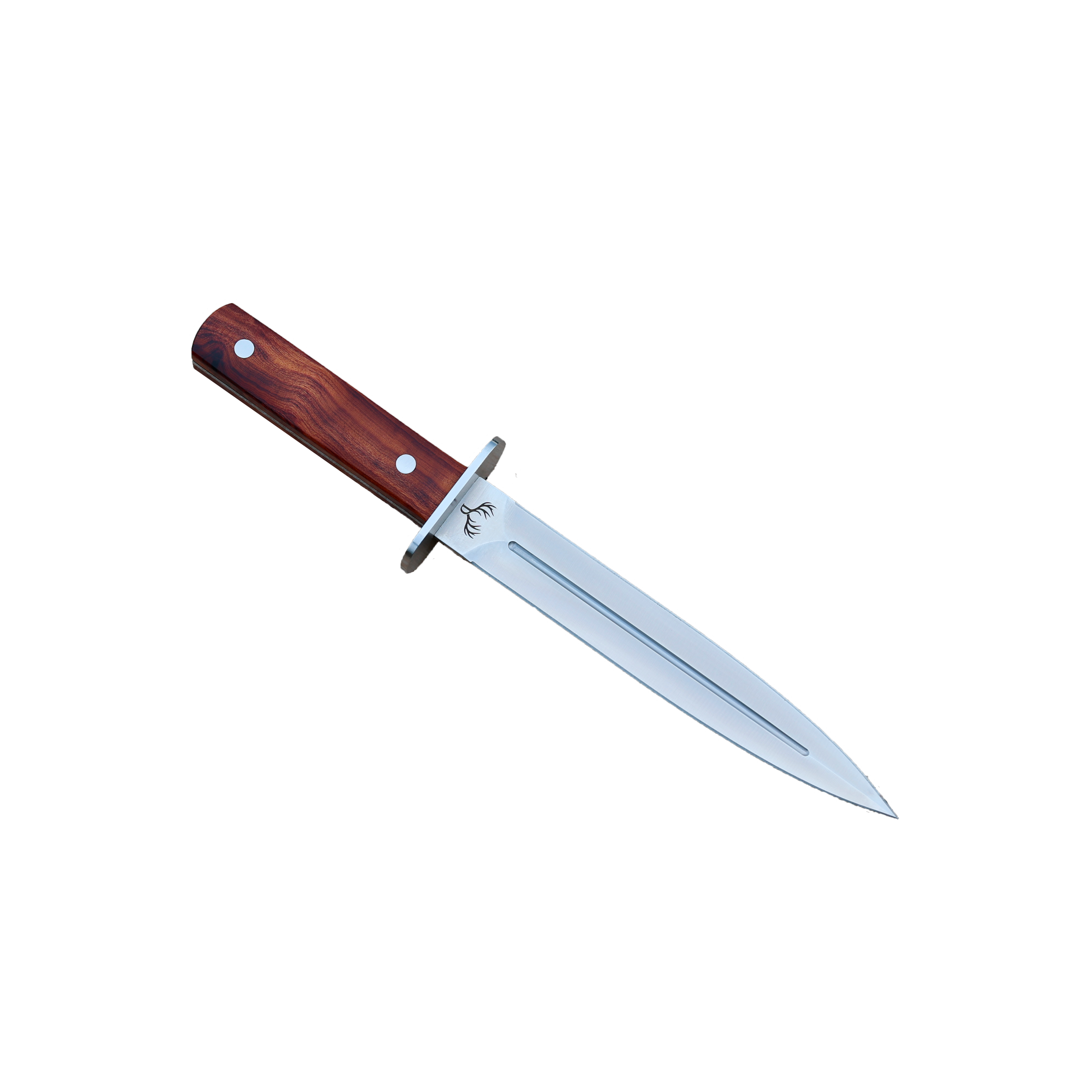 Manche en RoseWood et garde inox de la dague de chasse L'Épine