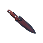 Dague de chasse L'Épine posée sur fond neutre - acier inoxydable et RoseWood