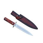 Étui cuir artisanal pour dague de chasse - passant ceinture intégré